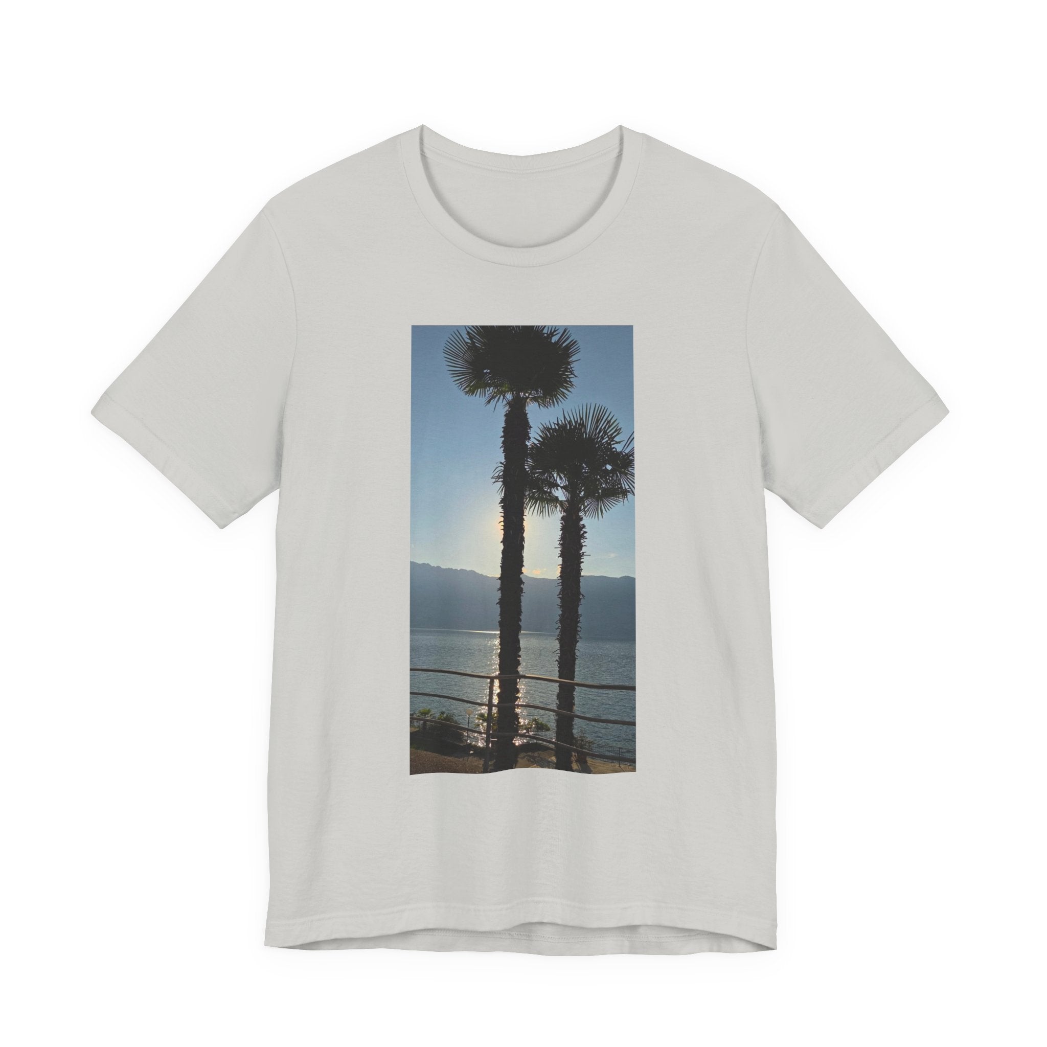 Palm Trees Sunset T‑Shirt — Coastal Photo Tee