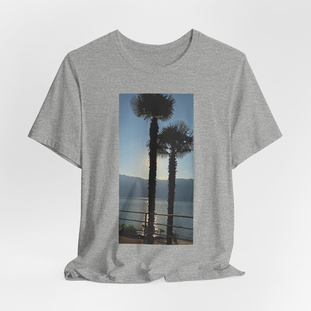 Palm Trees Sunset T‑Shirt — Coastal Photo Tee