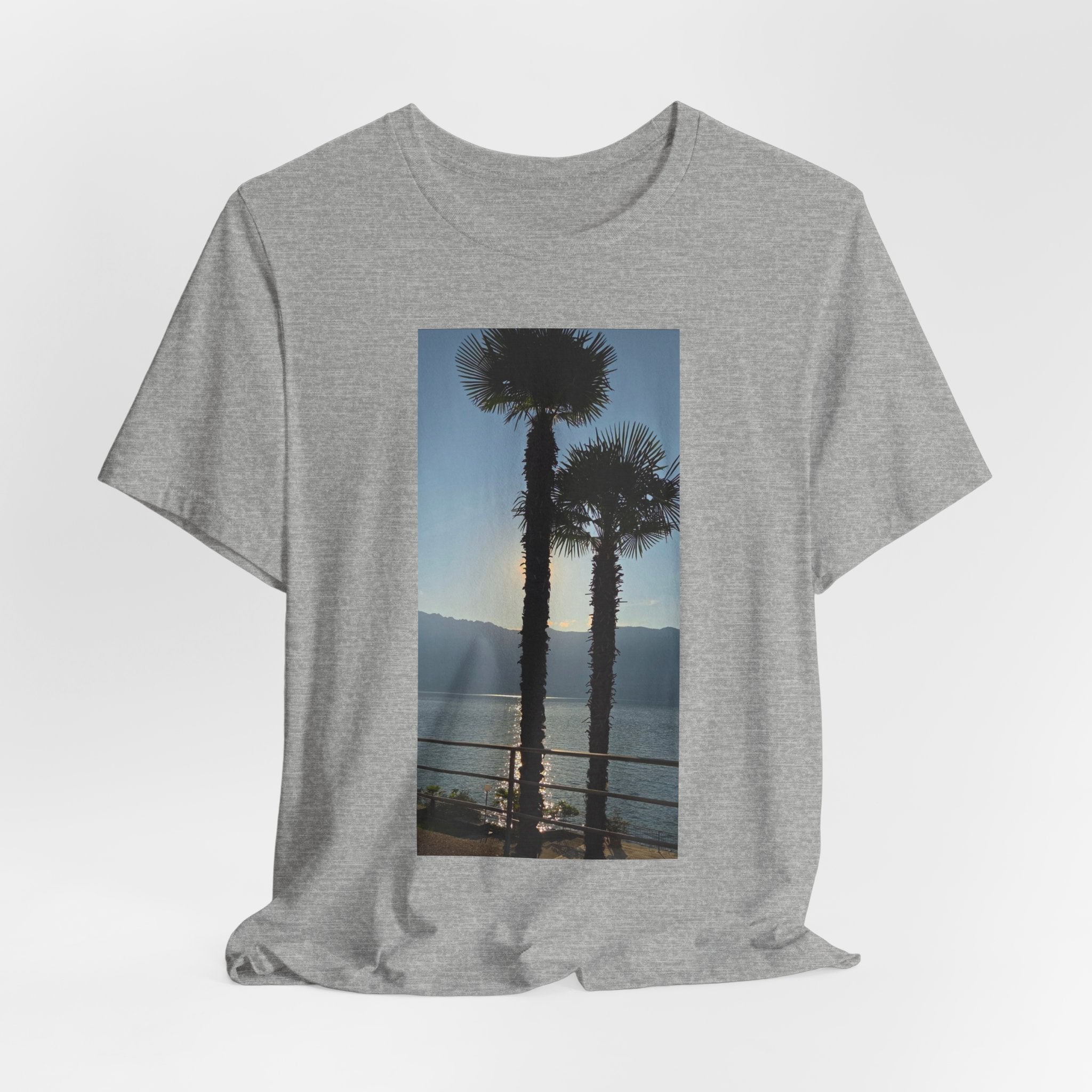 Palm Trees Sunset T‑Shirt — Coastal Photo Tee