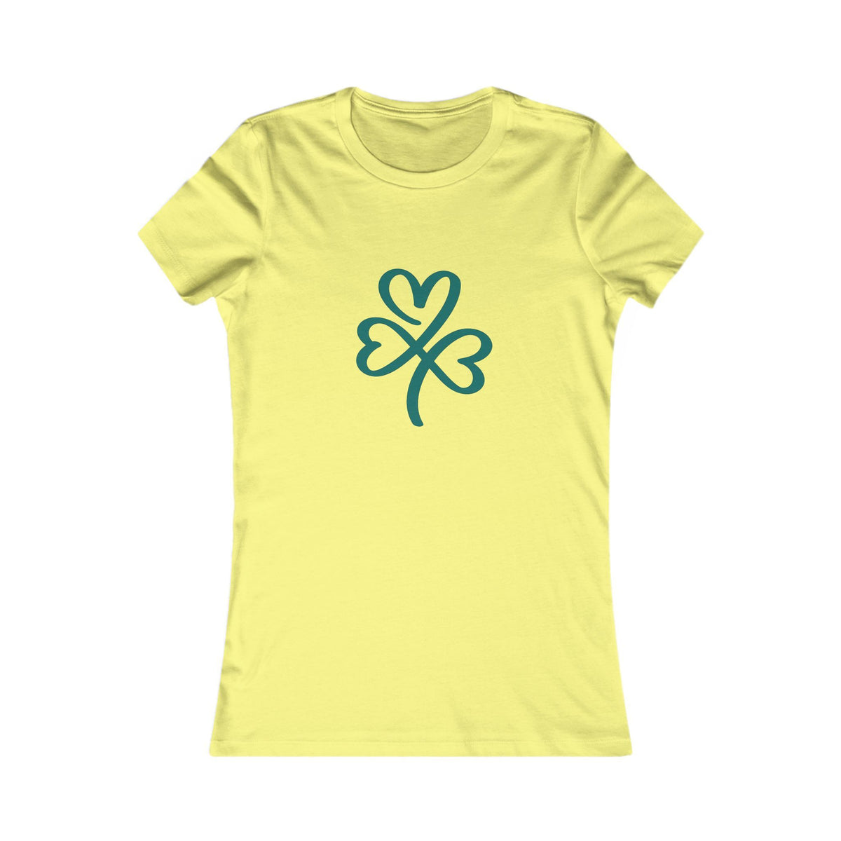 Women's Tee — Minimal Heart-Shamrock Graphic (St. Patrick's Day Casual Shirt)