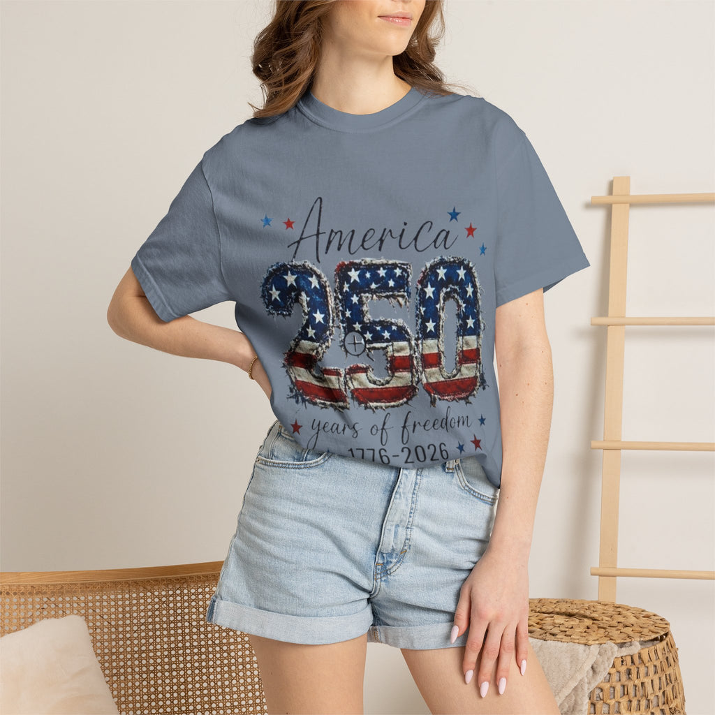 America 250 T-Shirt — 1776–2026 Stars & Stripes Patriotic Tee