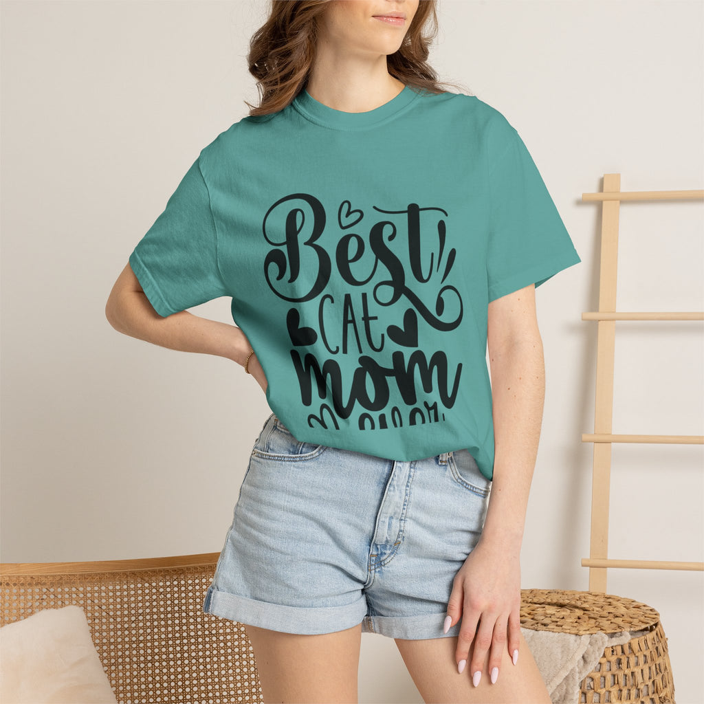Garment-Dyed Cat Mom Tee