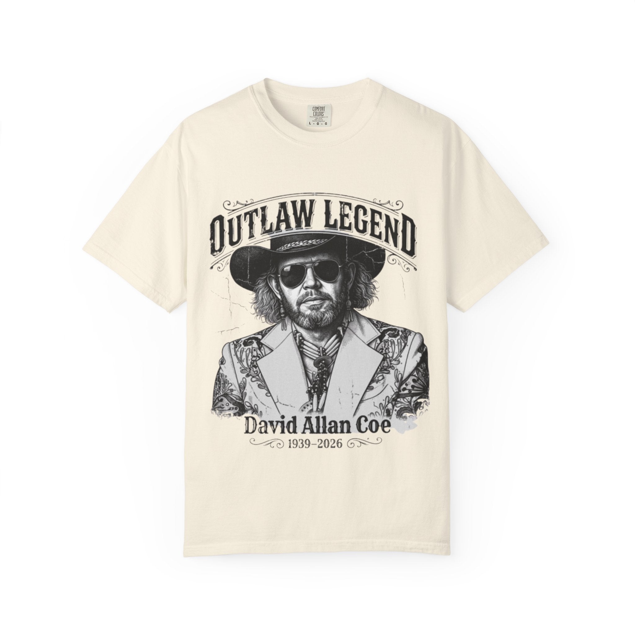 Outlaw Legend Tribute T-Shirt — David Allan Coe Memorial Graphic Tee