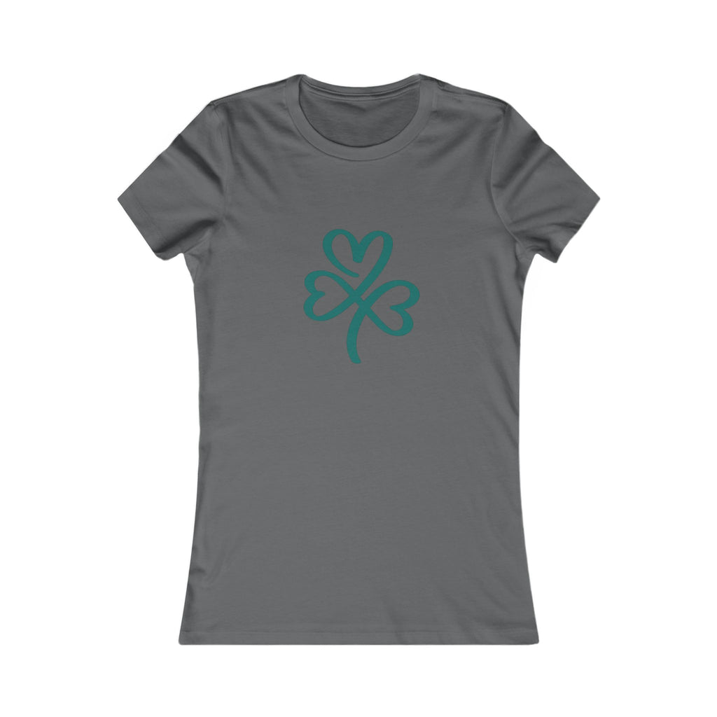 Women's Tee — Minimal Heart-Shamrock Graphic (St. Patrick's Day Casual Shirt)