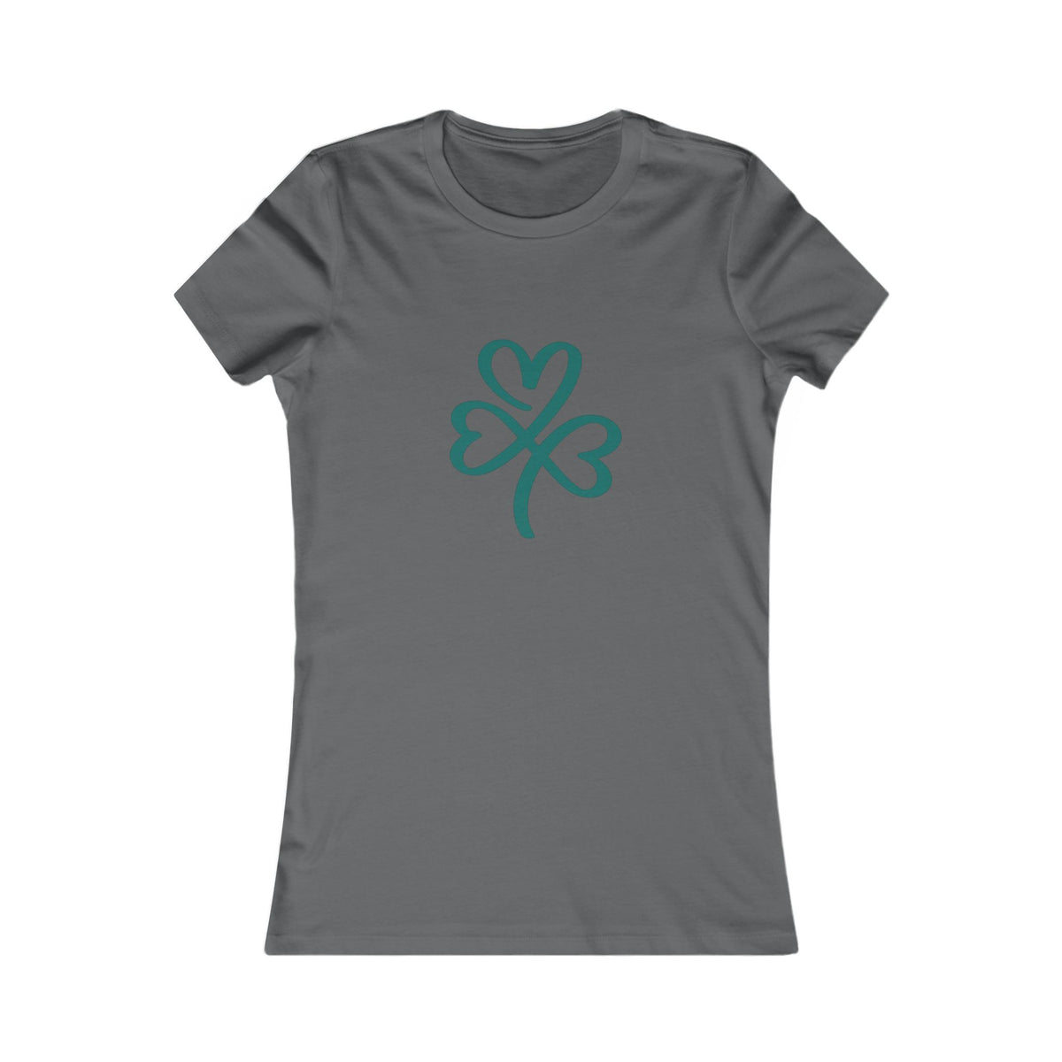 Women's Tee — Minimal Heart-Shamrock Graphic (St. Patrick's Day Casual Shirt)