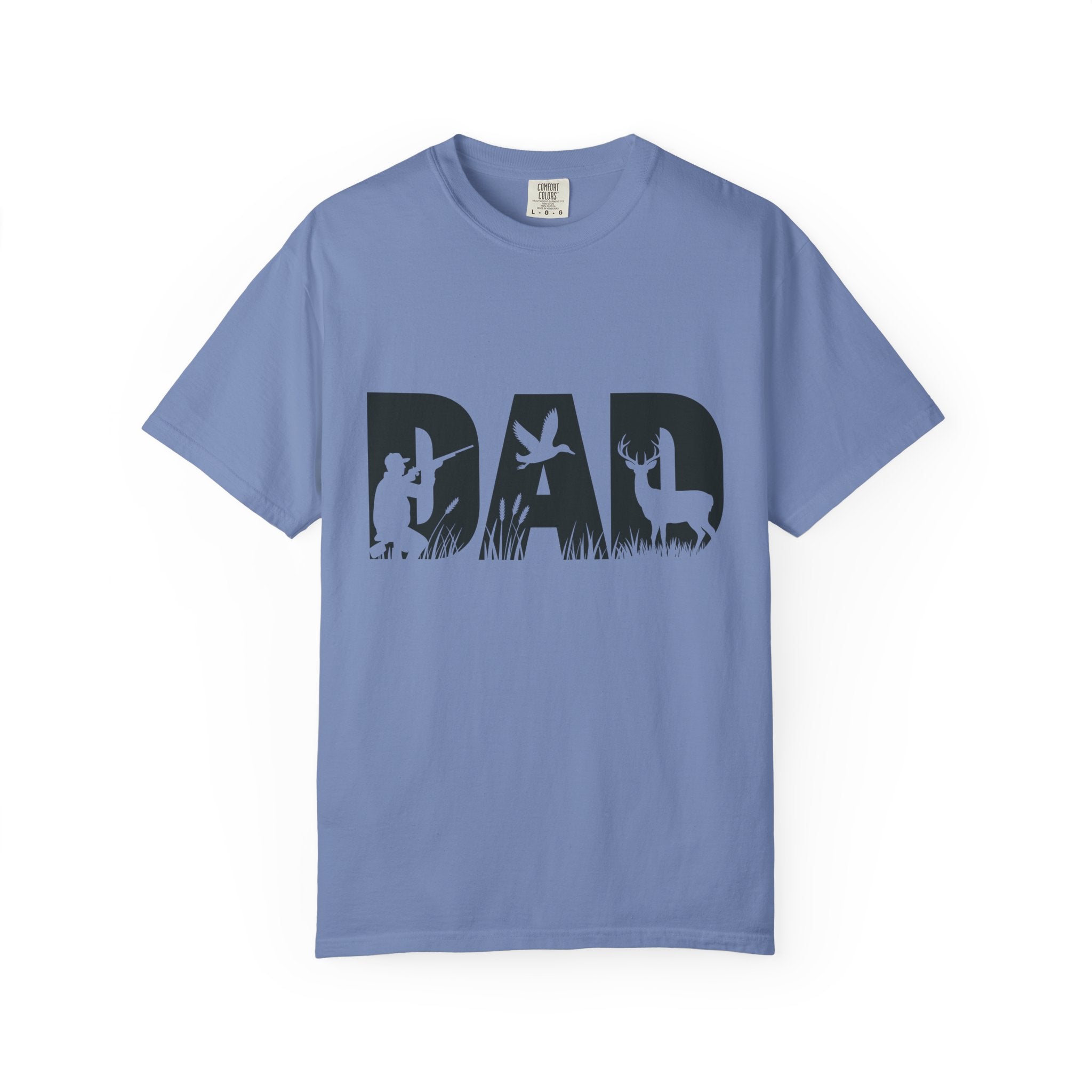 Dad Silhouette Nature T-Shirt — 'DAD' Deer & Camper Outdoor Graphic Tee