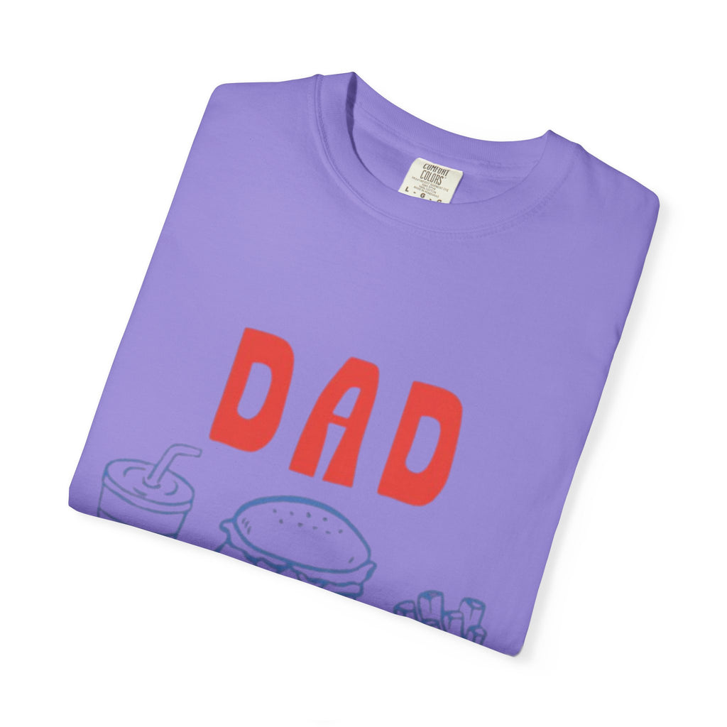 Dad Tax T-Shirt — Funny Father’s Day Tee with Burger, Fries & Drink Graphic