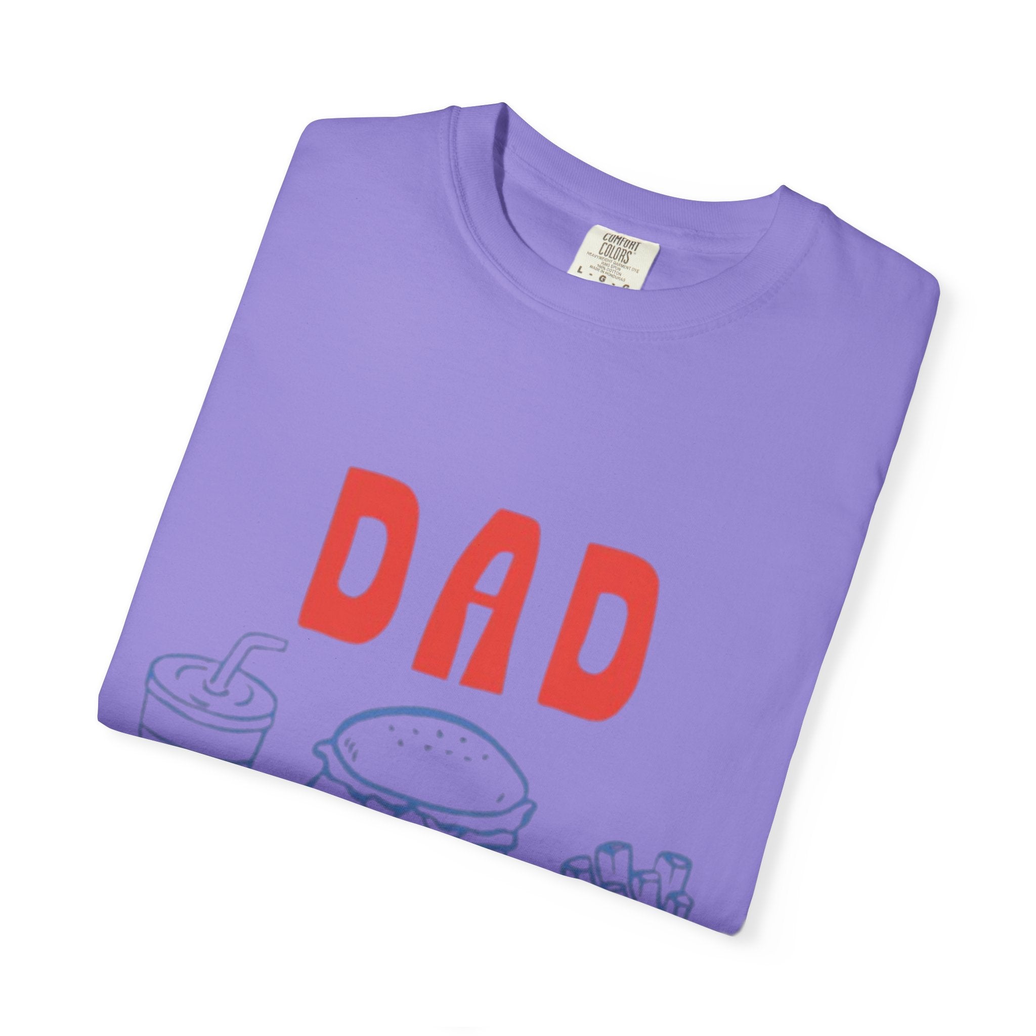 Dad Tax T-Shirt — Funny Father’s Day Tee with Burger, Fries & Drink Graphic