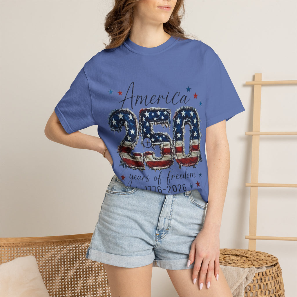 America 250 T-Shirt — 1776–2026 Stars & Stripes Patriotic Tee