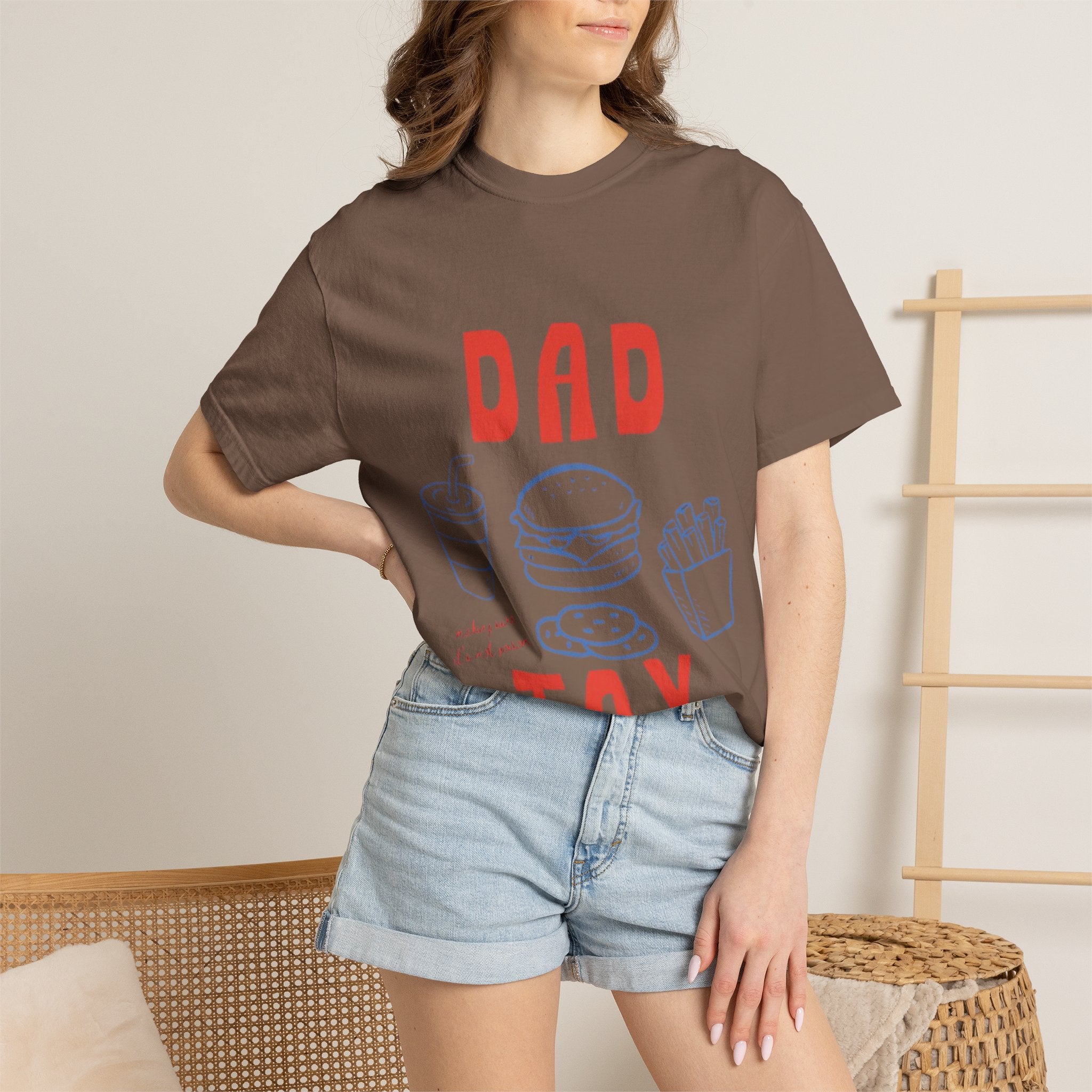 Dad Tax T-Shirt — Funny Father’s Day Tee with Burger, Fries & Drink Graphic