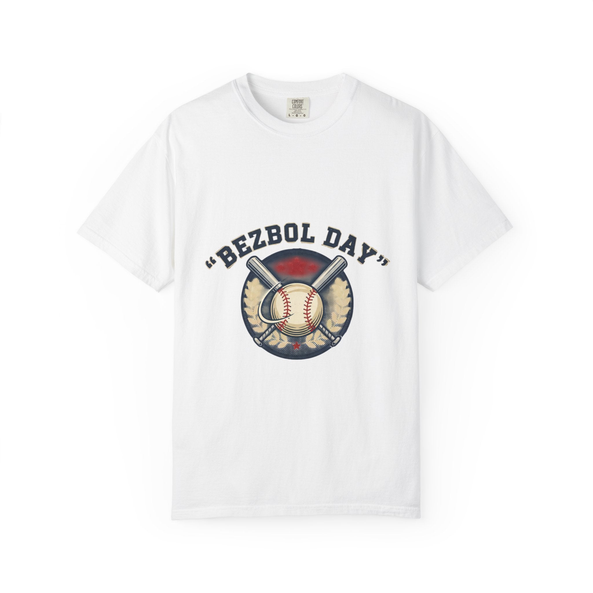 Bezbol Day retro baseball T-shirt with vintage baseball graphic and unisex relaxed fit