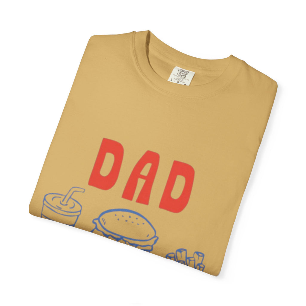 Dad Tax T-Shirt — Funny Father’s Day Tee with Burger, Fries & Drink Graphic