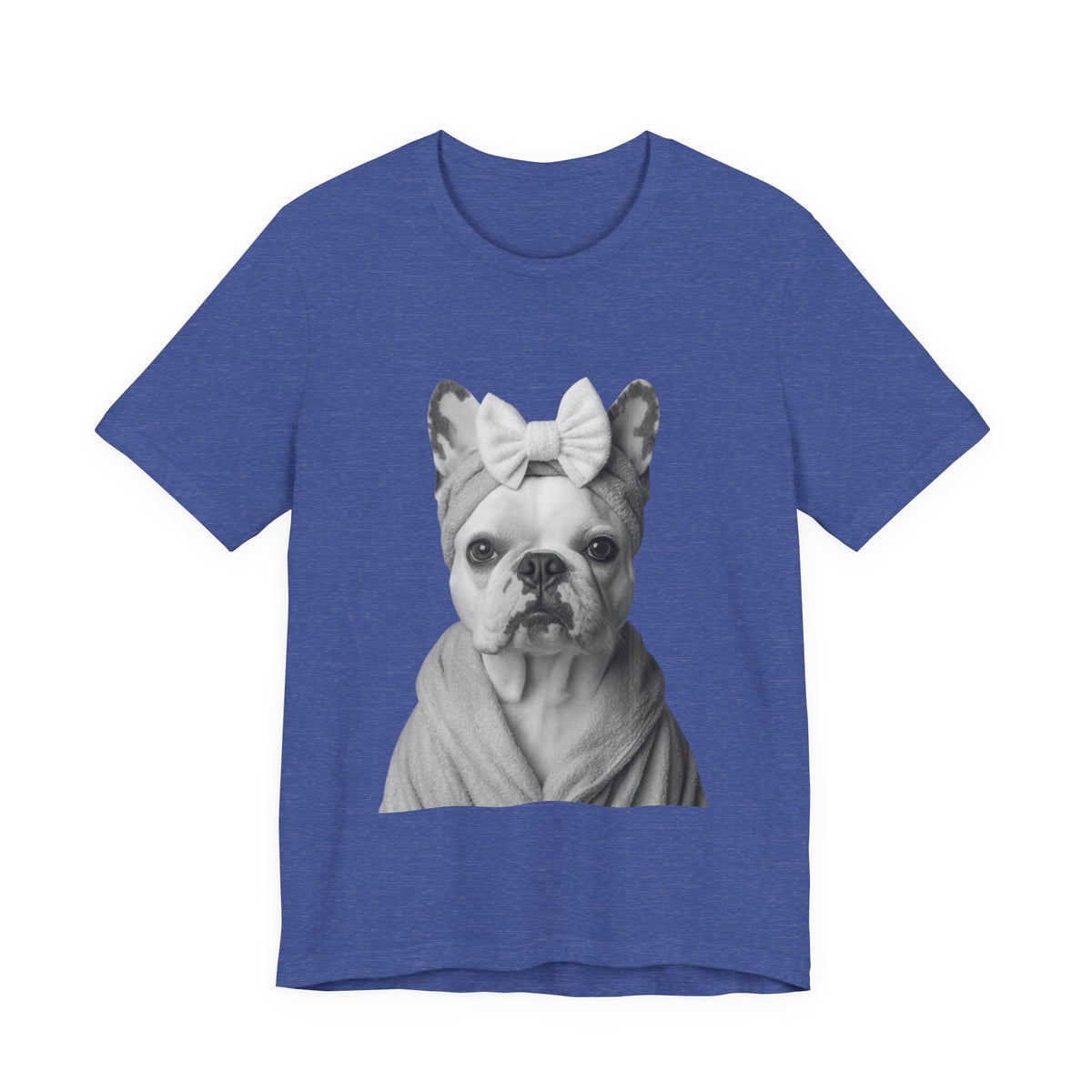 French Bulldog Portrait Tee — Cute Bow Dog Graphic T-Shirt