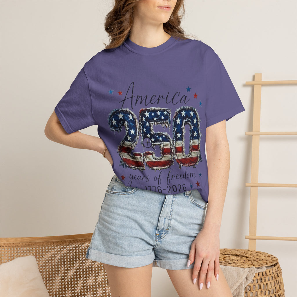 America 250 T-Shirt — 1776–2026 Stars & Stripes Patriotic Tee