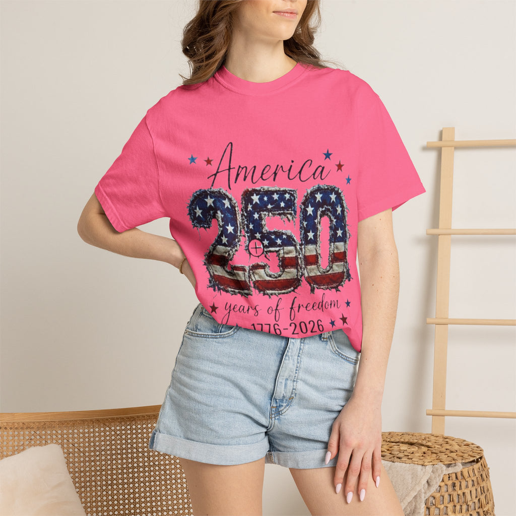 America 250 T-Shirt — 1776–2026 Stars & Stripes Patriotic Tee