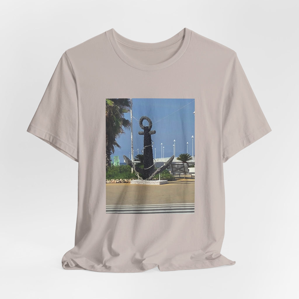 Anchor Statue Photo Tee — Coastal Nautical T-Shirt