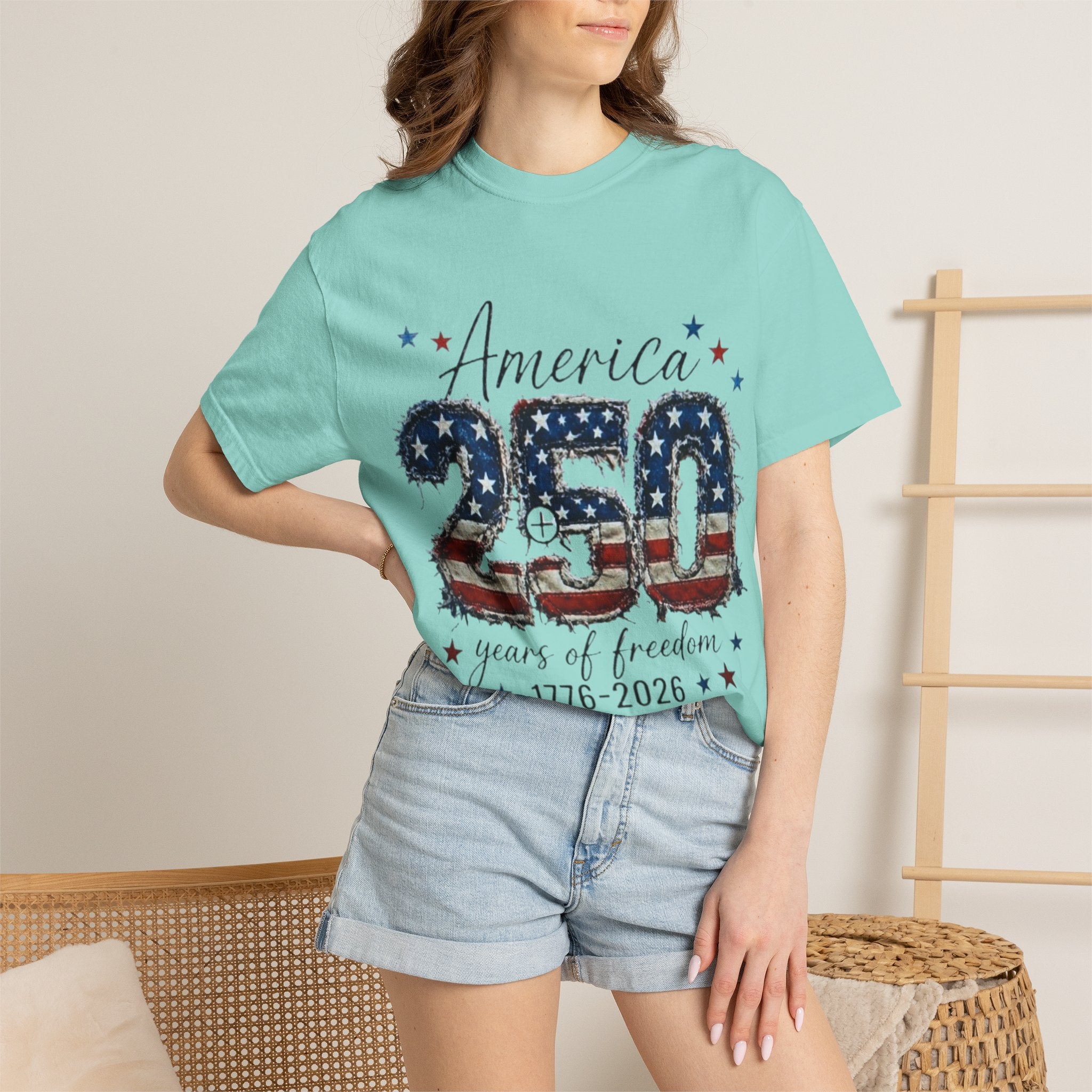 America 250 T-Shirt — 1776–2026 Stars & Stripes Patriotic Tee