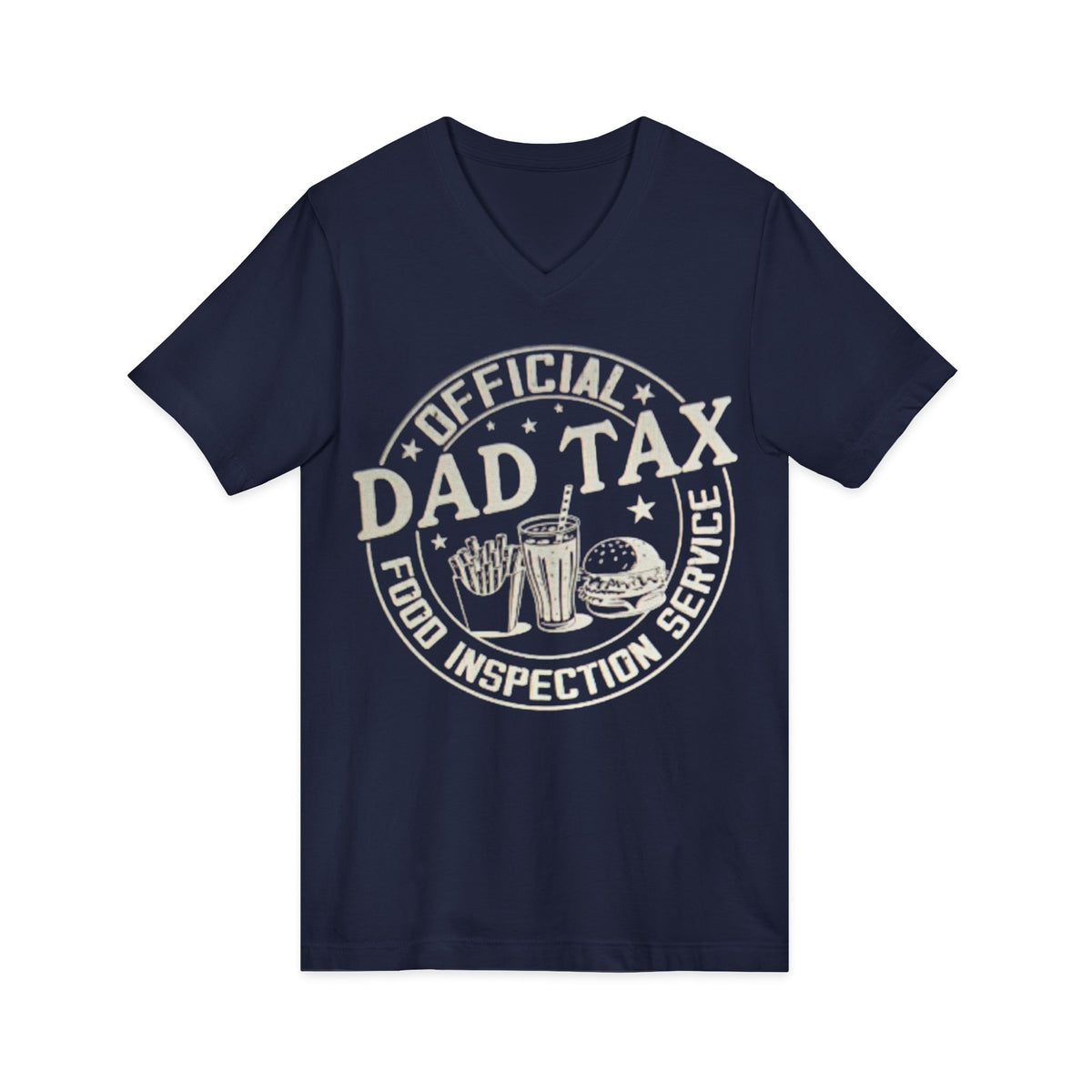 Dad Tax T‑Shirt — "Official Dad Tax Food Inspection Service" V‑Neck Tee