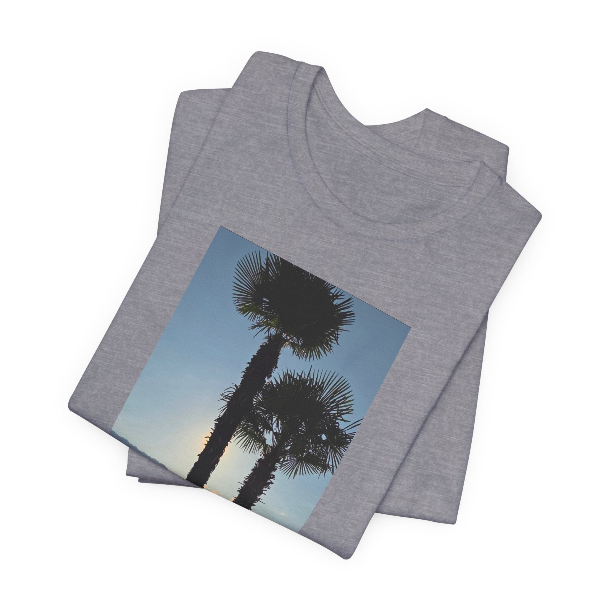 Palm Trees Sunset T‑Shirt — Coastal Photo Tee