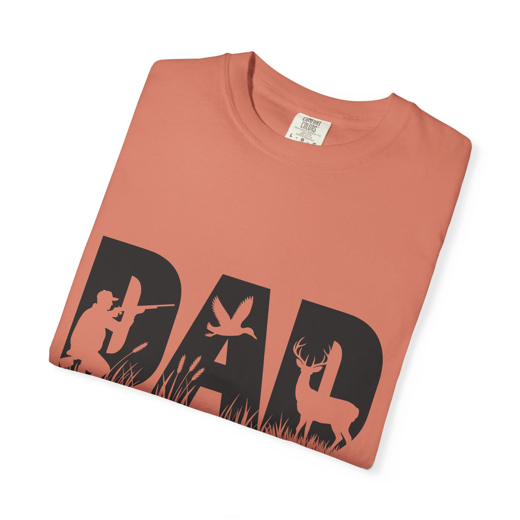 Dad Silhouette Nature T-Shirt — 'DAD' Deer & Camper Outdoor Graphic Tee