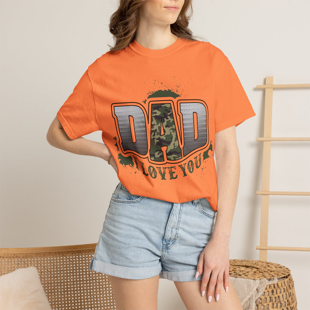 Dad I Love You Camo Graphic T-Shirt