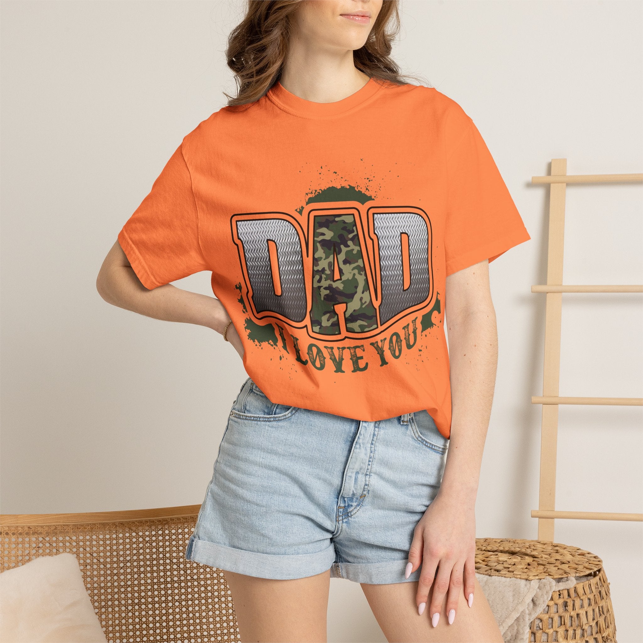 Dad I Love You Camo Graphic T-Shirt