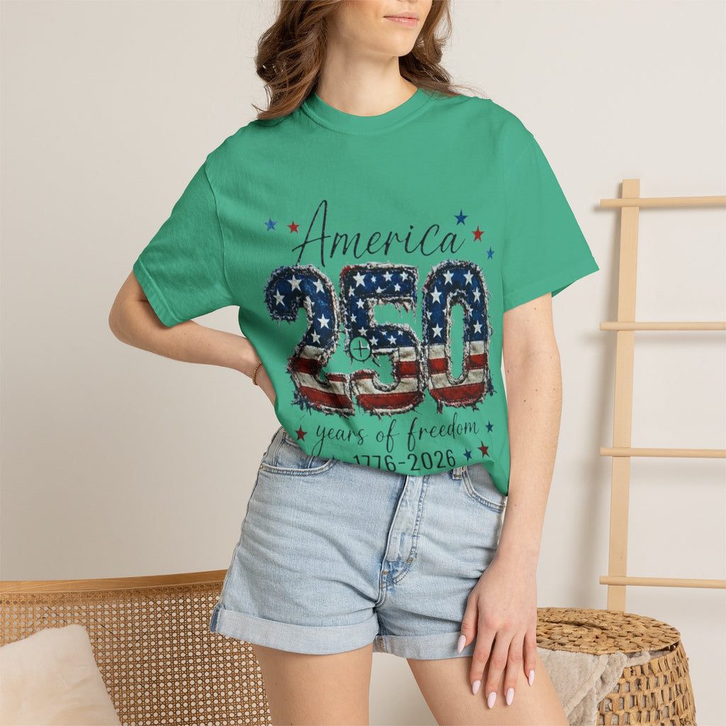 America 250 T-Shirt — 1776–2026 Stars & Stripes Patriotic Tee