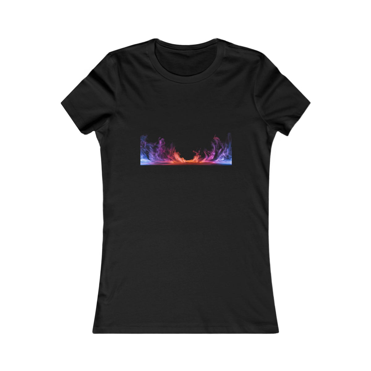 Women's Sunset Forest Tee — Pastel Mountain & Trees Graphic Shirt