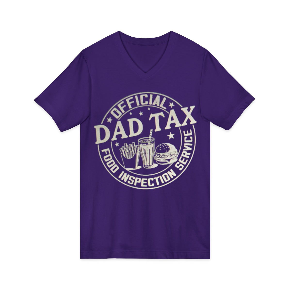 Dad Tax T‑Shirt — "Official Dad Tax Food Inspection Service" V‑Neck Tee