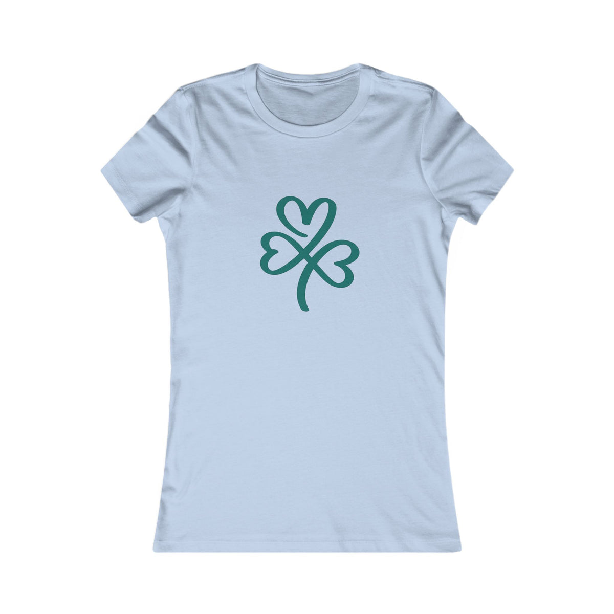 Women's Tee — Minimal Heart-Shamrock Graphic (St. Patrick's Day Casual Shirt)