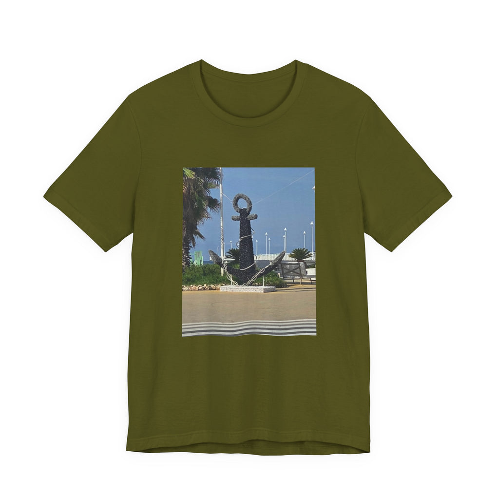 Anchor Statue Photo Tee — Coastal Nautical T-Shirt