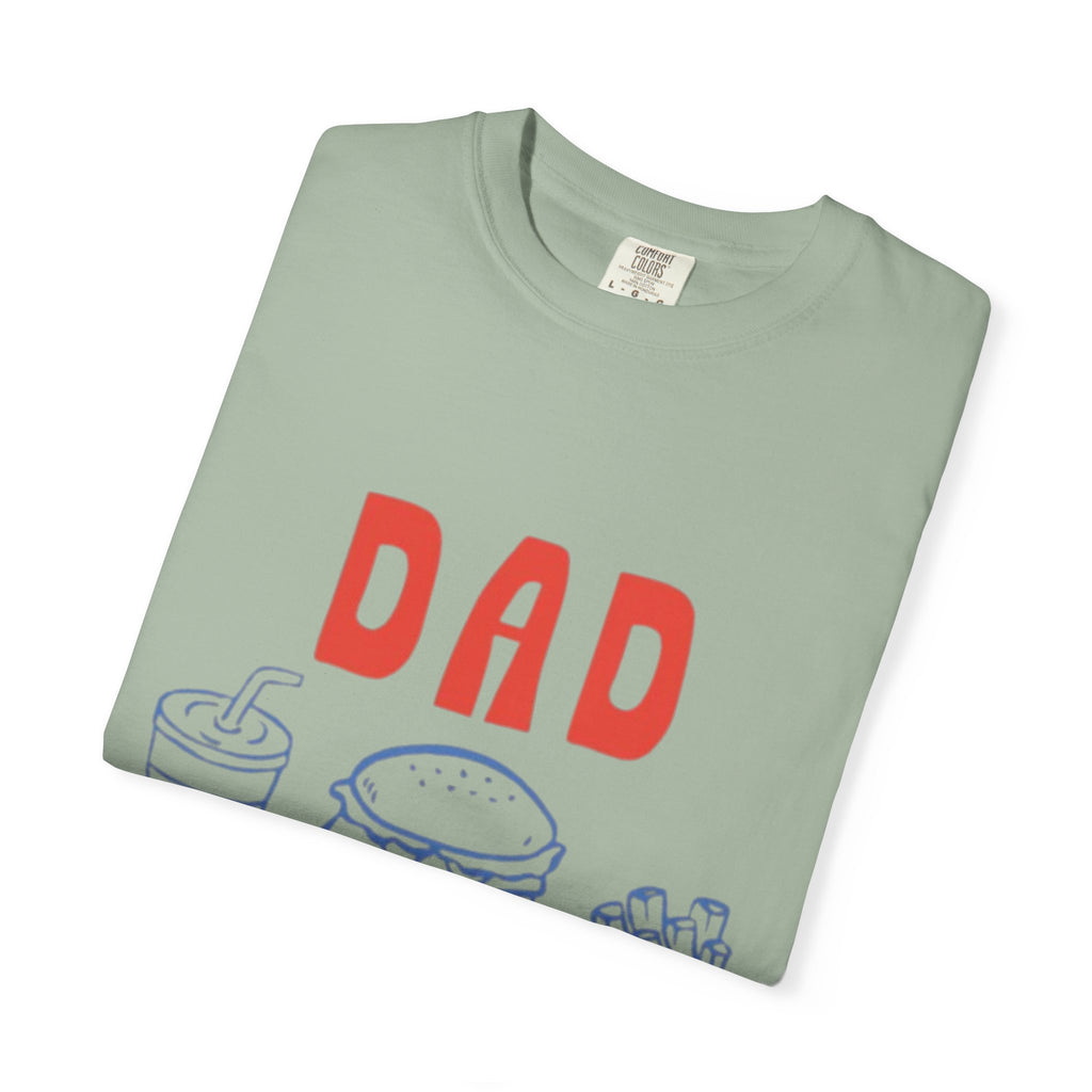 Dad Tax T-Shirt — Funny Father’s Day Tee with Burger, Fries & Drink Graphic