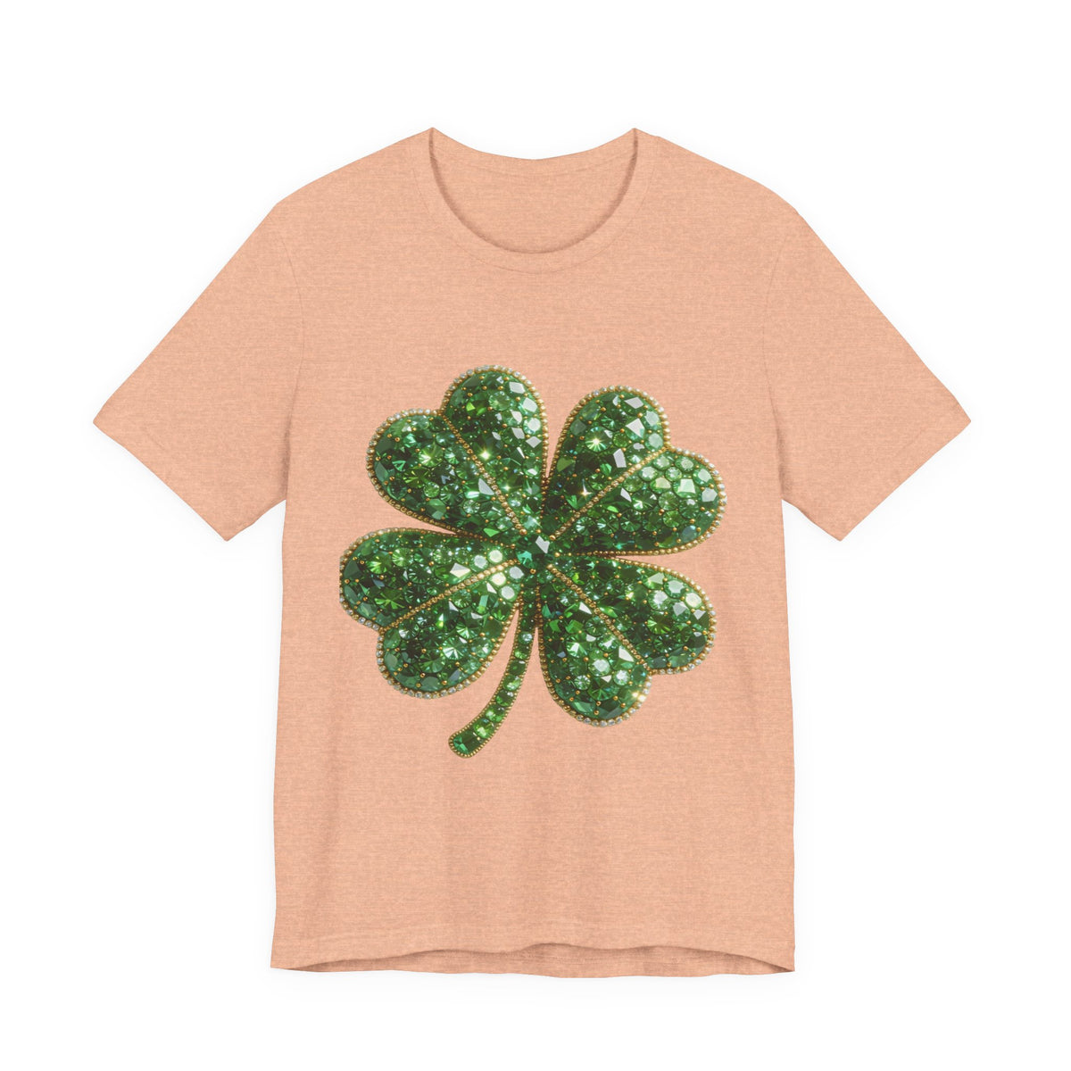 Shimmering Green Four-Leaf Clover T-Shirt — St. Patrick’s Day Lucky Tee