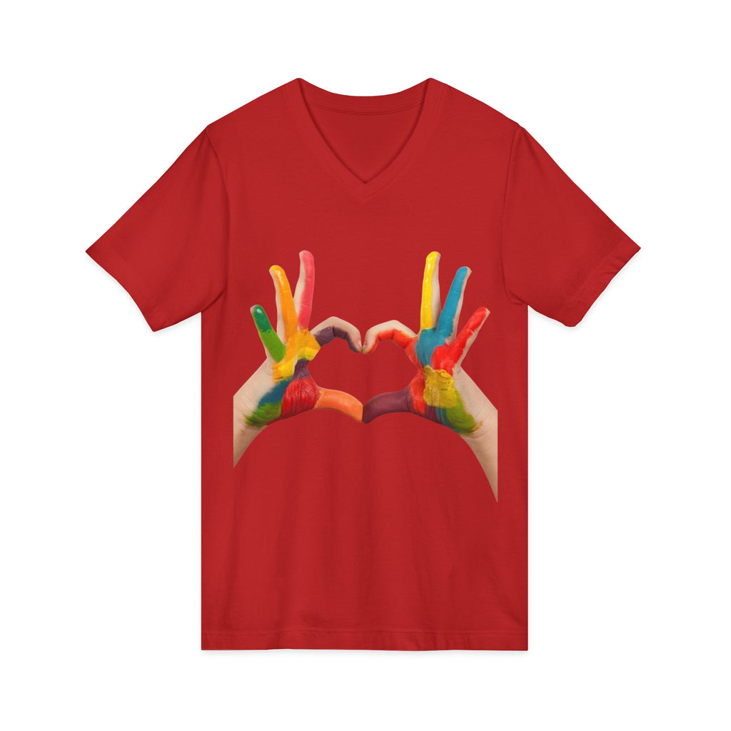 Unisex Jersey Short Sleeve V-Neck Tee