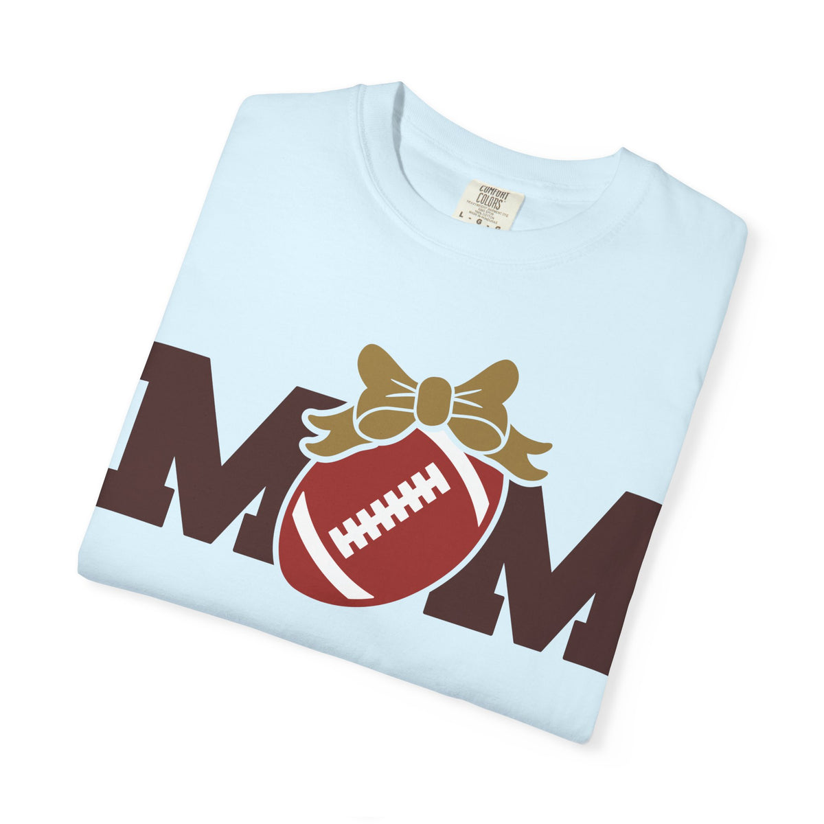 Mom Football T-Shirt — Cute Bow Mama Tee for Game Day