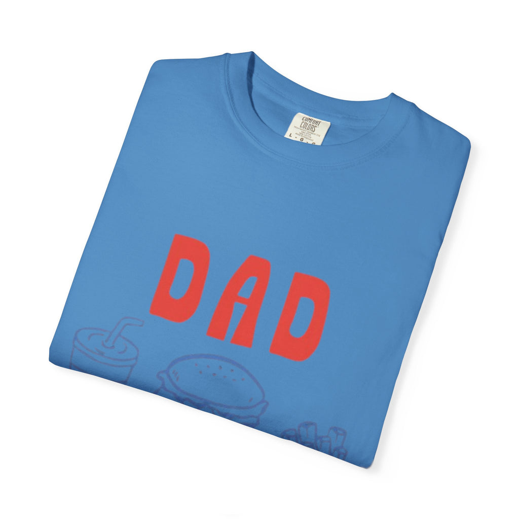 Dad Tax T-Shirt — Funny Father’s Day Tee with Burger, Fries & Drink Graphic