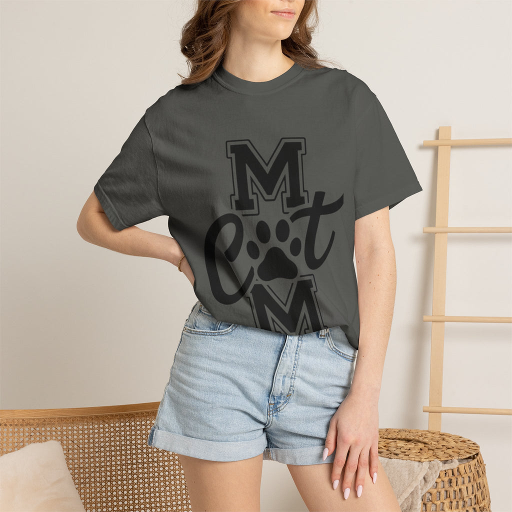Garment-Dyed Cat Mom Tee