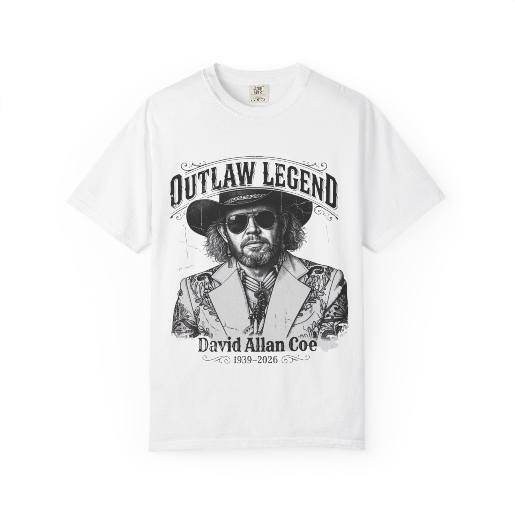 Outlaw Legend Tribute T-Shirt — David Allan Coe Memorial Graphic Tee