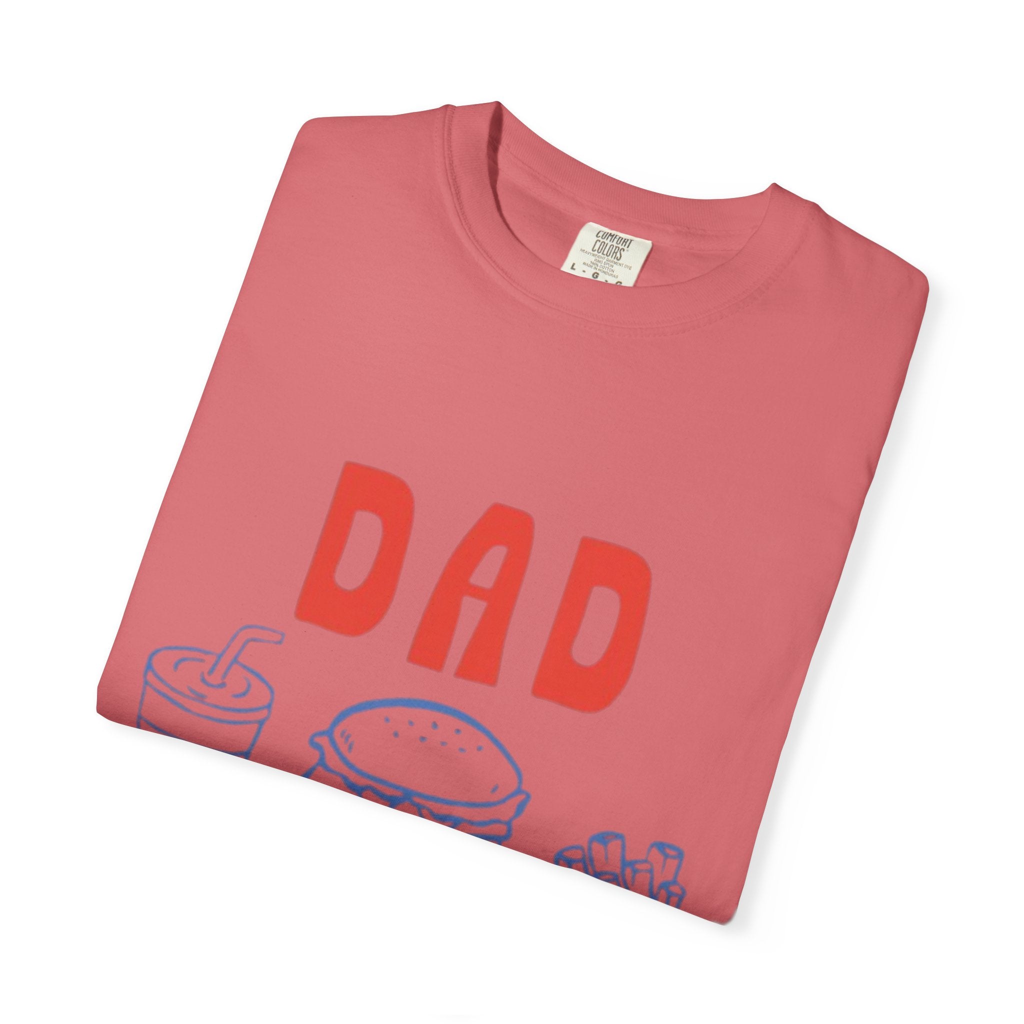 Dad Tax T-Shirt — Funny Father’s Day Tee with Burger, Fries & Drink Graphic