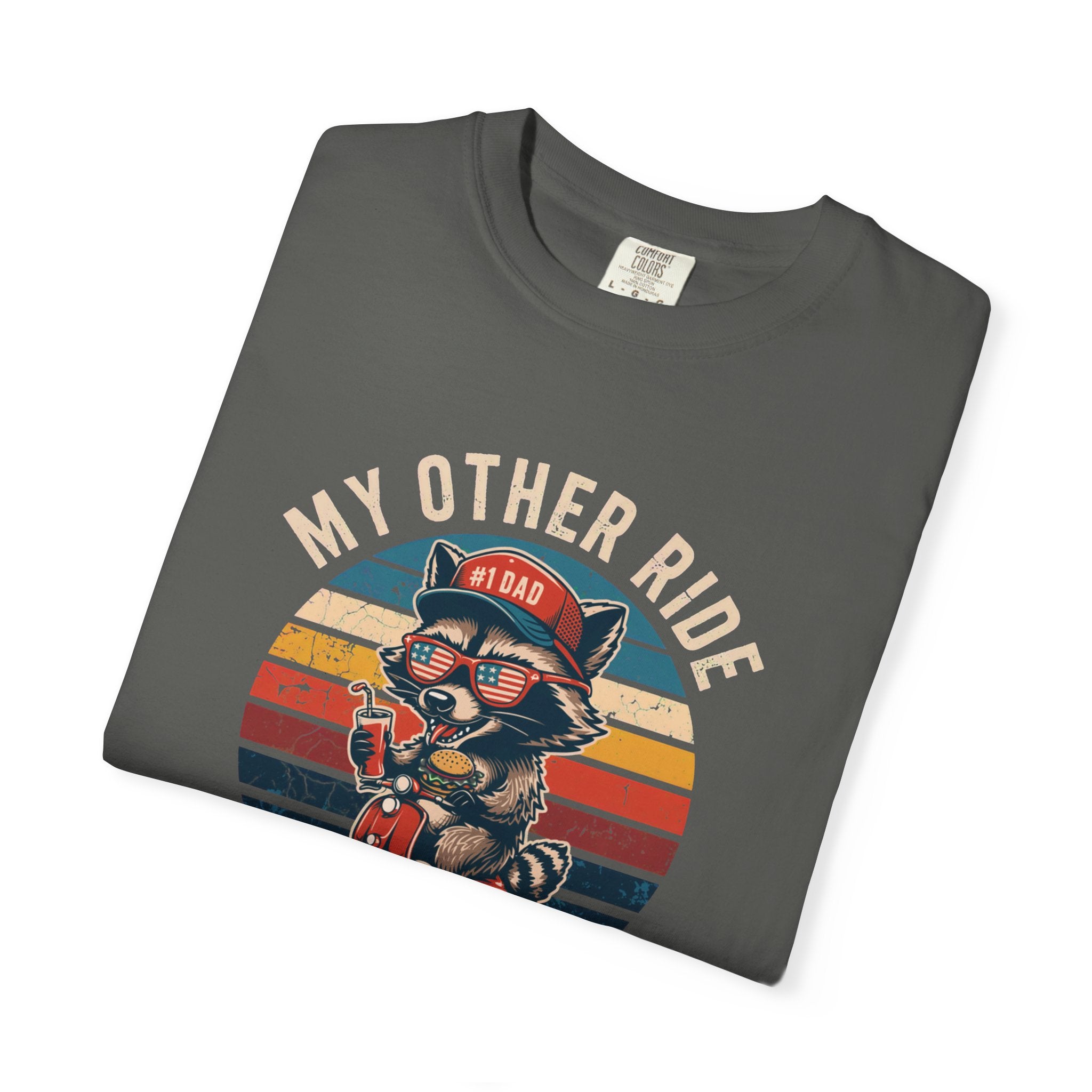 My Other Ride Is Your Dad T-Shirt — Cute Motorcycle Puppy Graphic Tee for Dad, Father's Day Gift