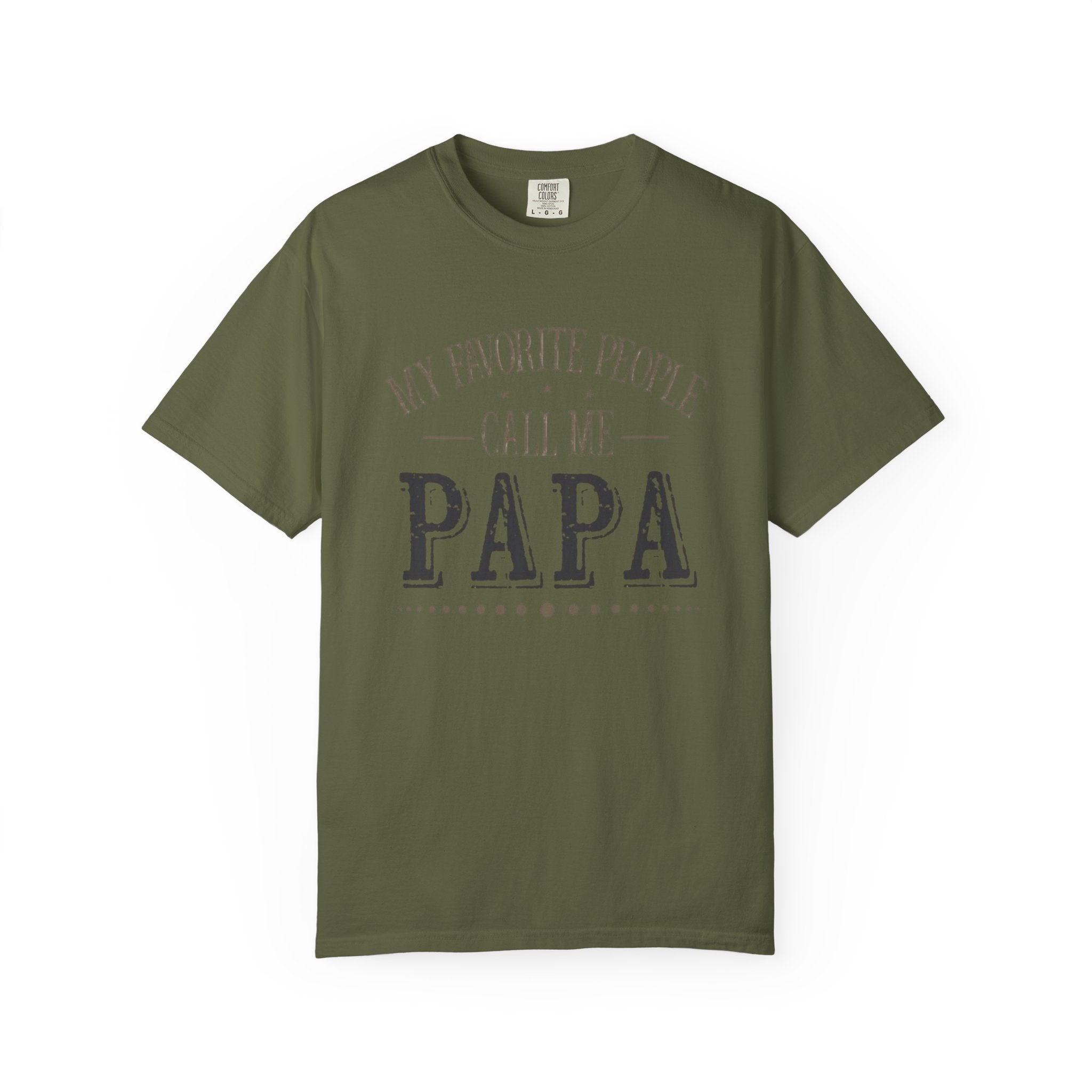 Papa T-Shirt – “My Favorite People Call Me Papa” Vintage Dad Tee