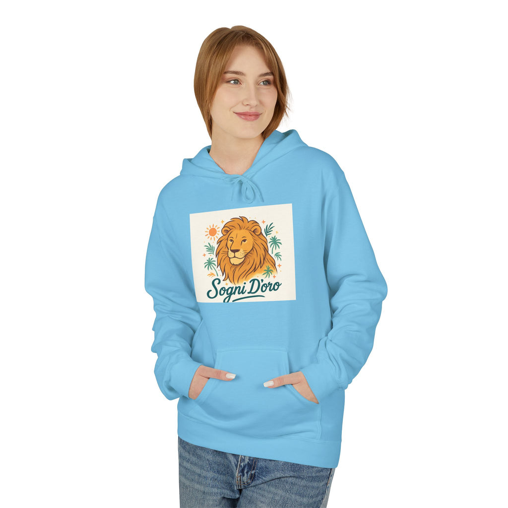 Retro Lion Fleece Hoodie