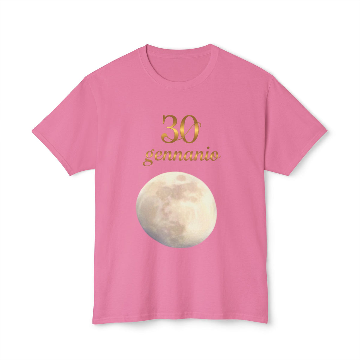 T-Shirt — "30 Gennaio" Moon Graphic Birthday Tee