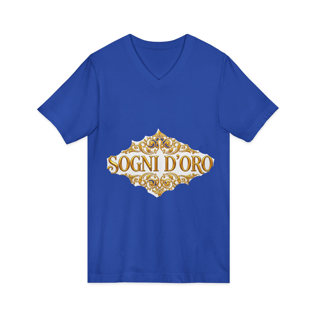 Gold Script Cotton V-Neck