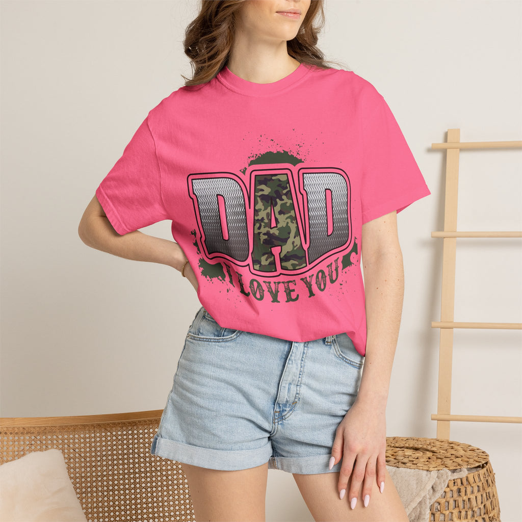 Dad I Love You Camo Graphic T-Shirt