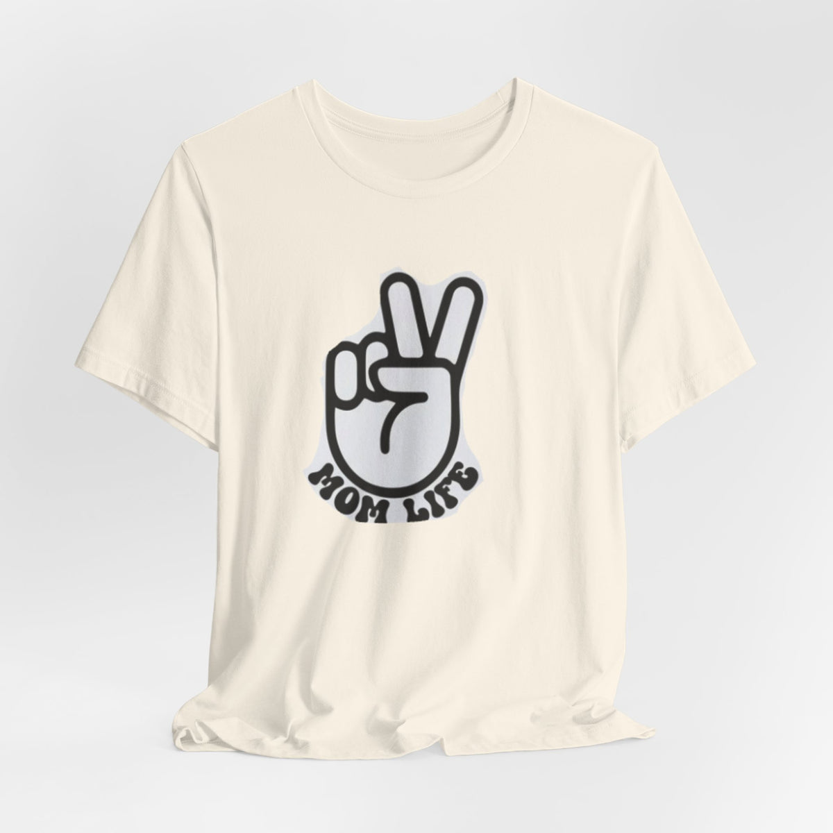 Mom Life Peace Sign T-Shirt — Casual Graphic Tee for Moms