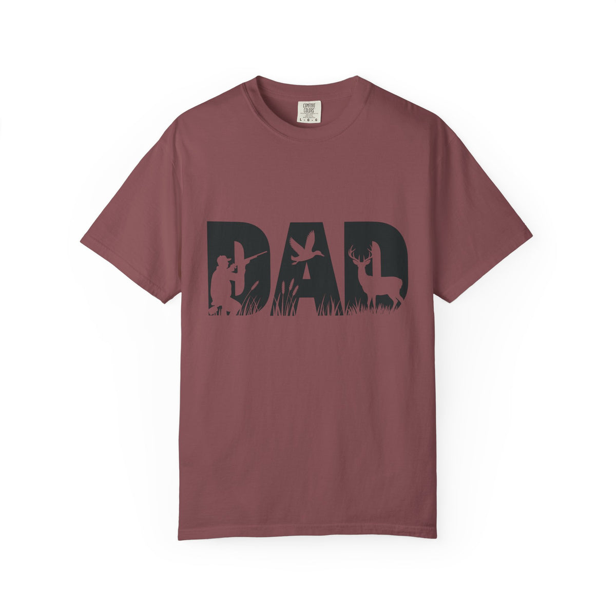 Dad Silhouette Nature T-Shirt — 'DAD' Deer & Camper Outdoor Graphic Tee