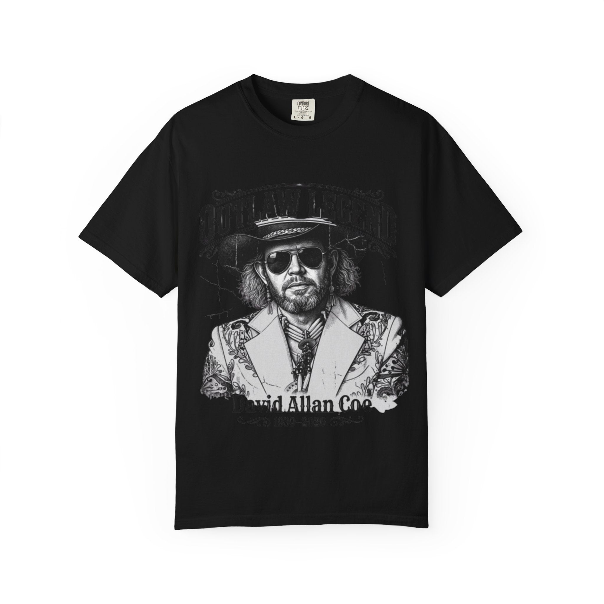 Outlaw Legend Tribute T-Shirt — David Allan Coe Memorial Graphic Tee