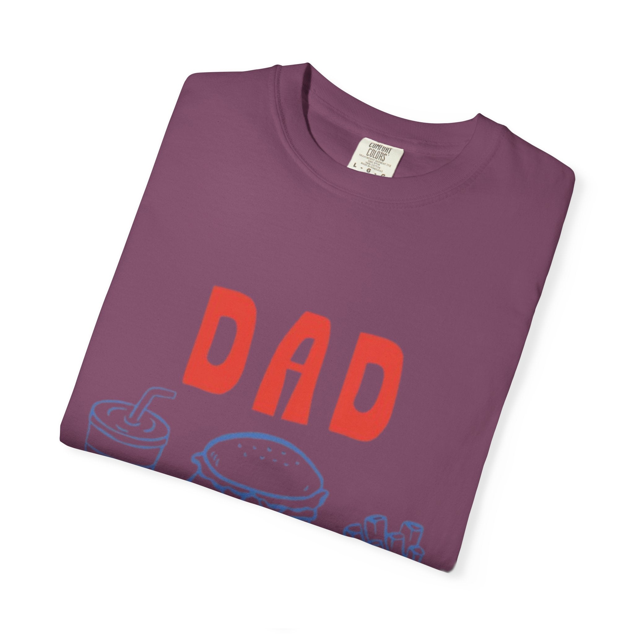 Dad Tax T-Shirt — Funny Father’s Day Tee with Burger, Fries & Drink Graphic