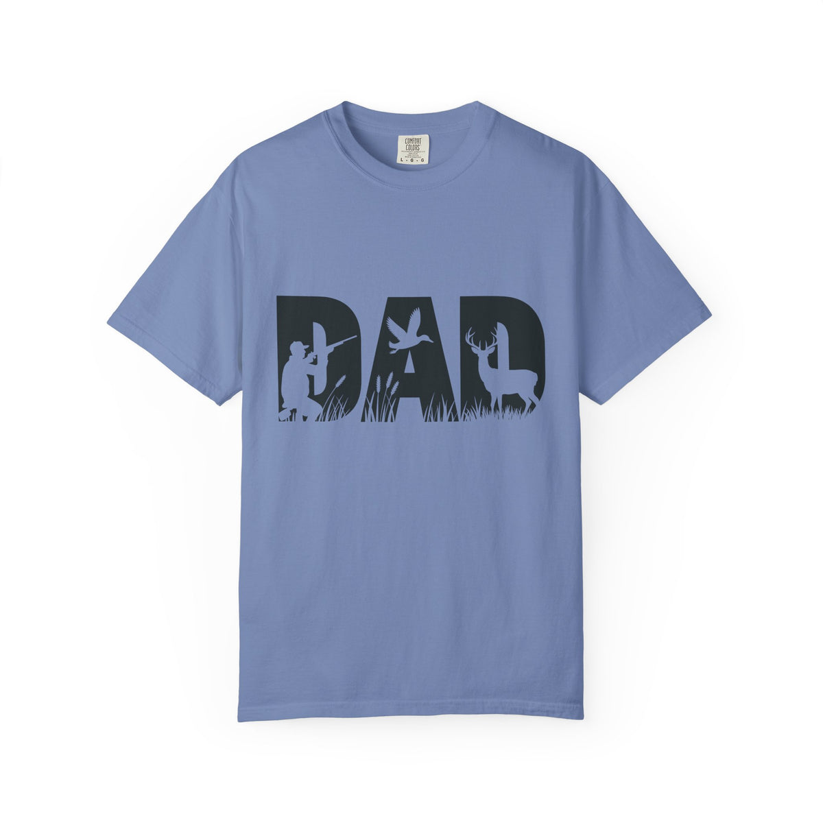 Dad Silhouette Nature T-Shirt — 'DAD' Deer & Camper Outdoor Graphic Tee
